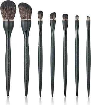 Amazon.co.jp: SHELWIN メイクブラシ 7本 高級ブラックメイク筆 アイ