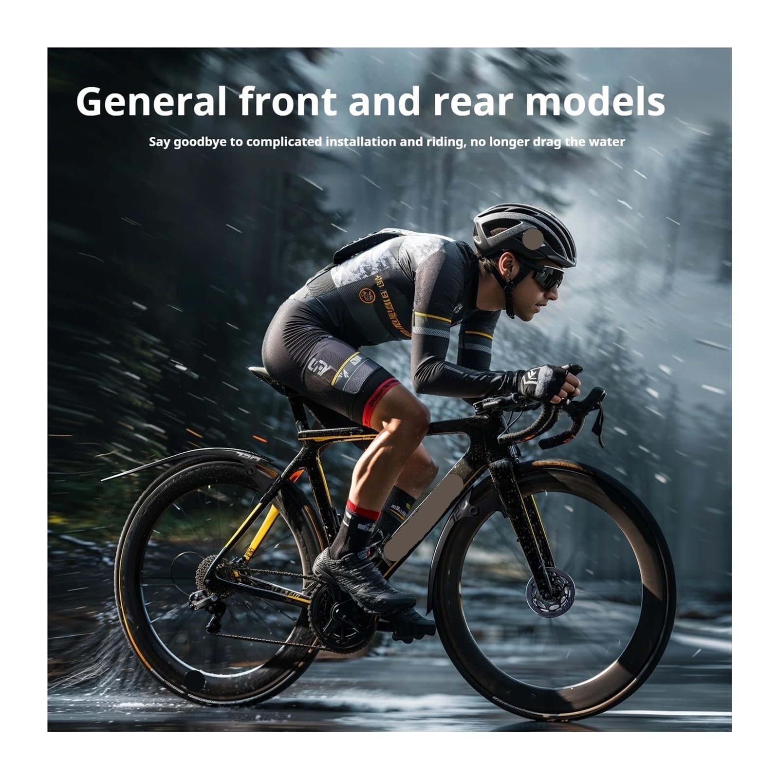 Generique Lot de 2 Garde-Boue Avant/arrière for vélo, VTT, Route, Accessoires Fixation