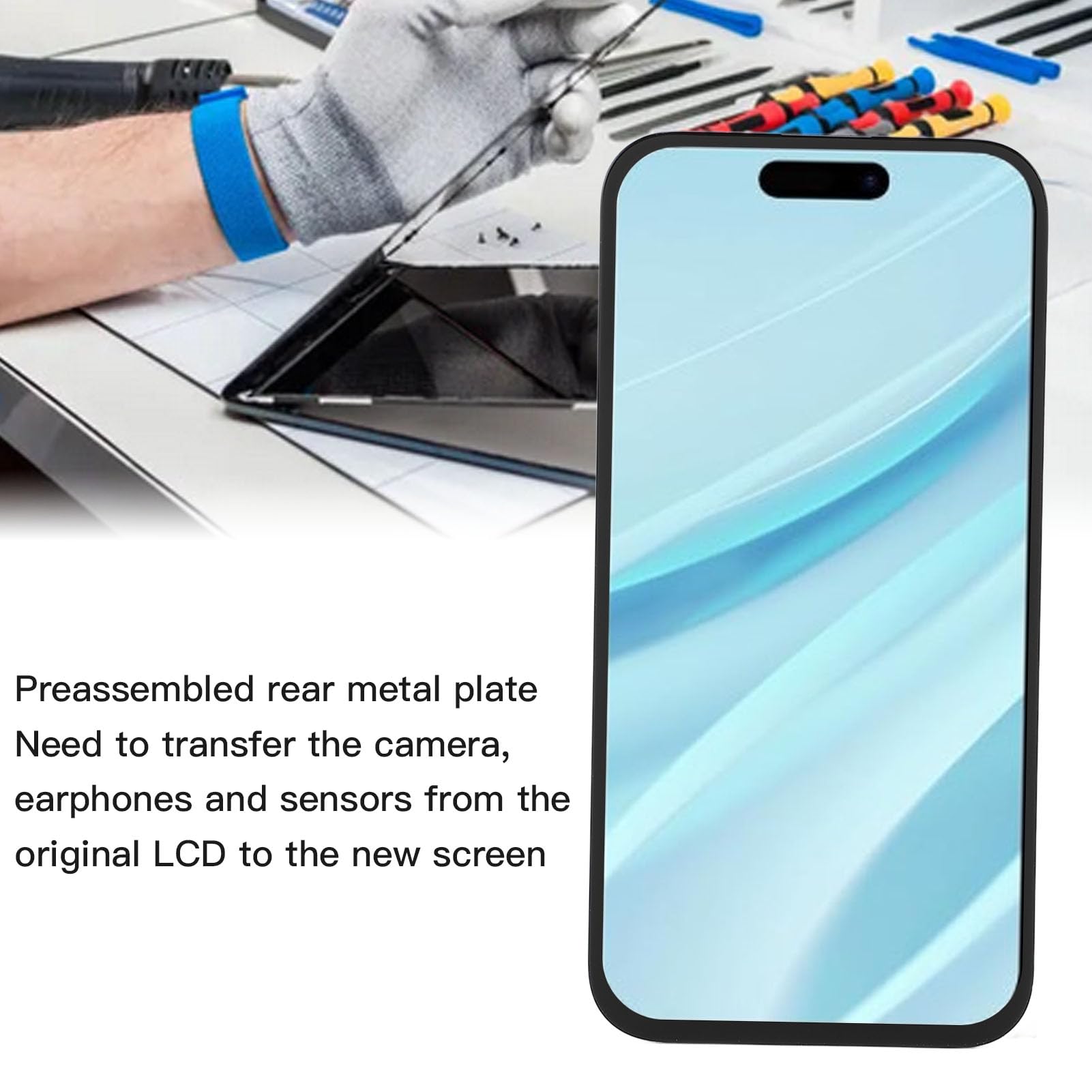 SIXRUN 6.1in Incell Ekran Dotykowy Digitizer Assembly, dla IOS 15 A3090