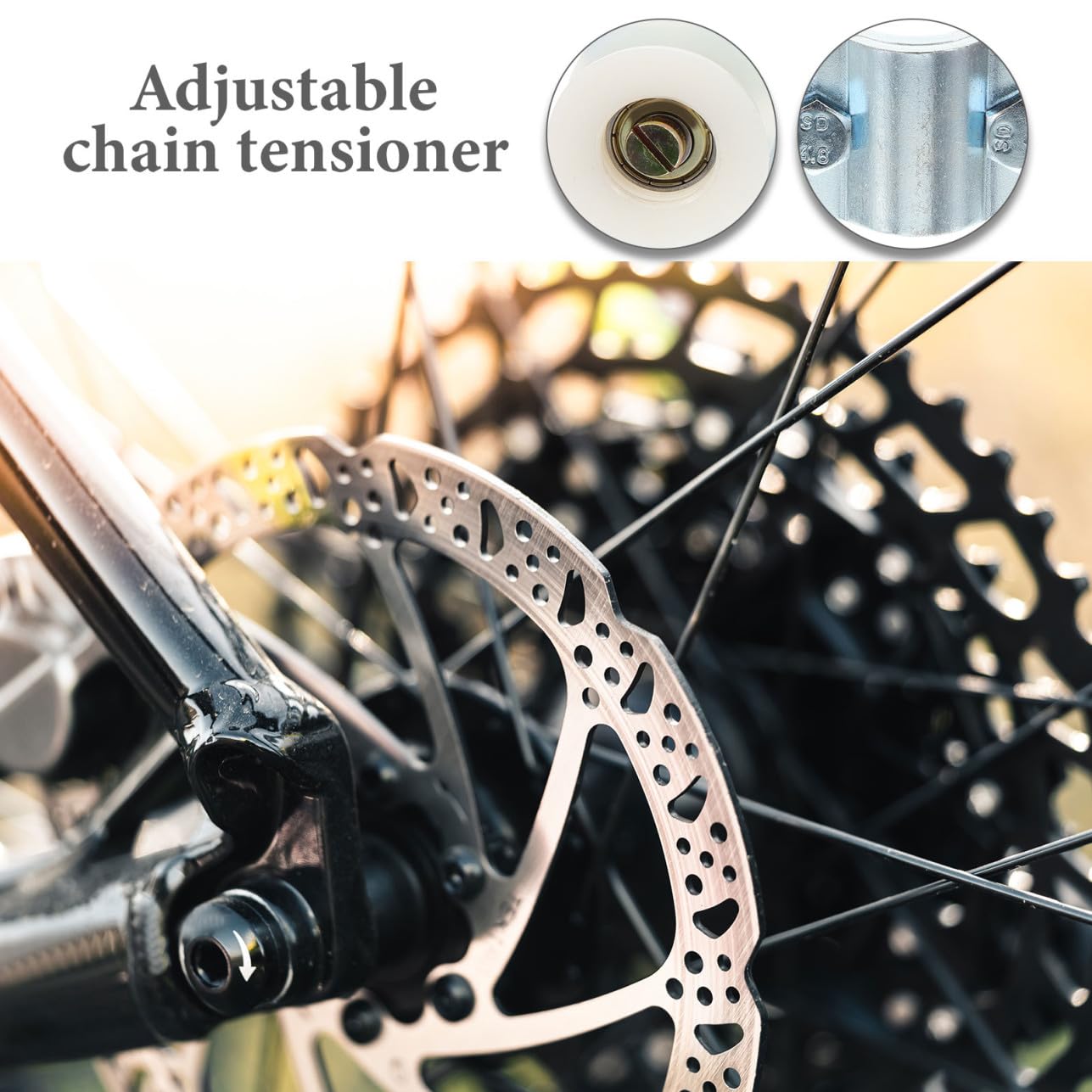 MAGICLULU 4 Pièces Tendeur De Chaîne Suppression Vélos Accessoires De Chaîne De Support De Chaîne De Vélo Ajusteur De Chaîne De Vélo Ajusteur De Chaîne De Pit Bike Plastique