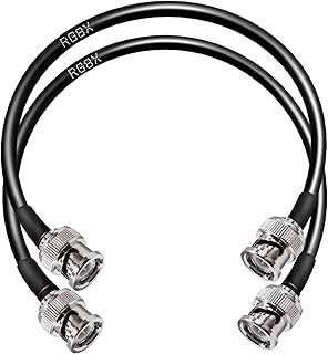 BNC Jumper Cable RG8X TUOLNK BNC Male to BNC Male Low Loss Extension Cable 12inch(30cm) 50 ohm BNC Coax Cable for CCTV Systems 2 Pcs
