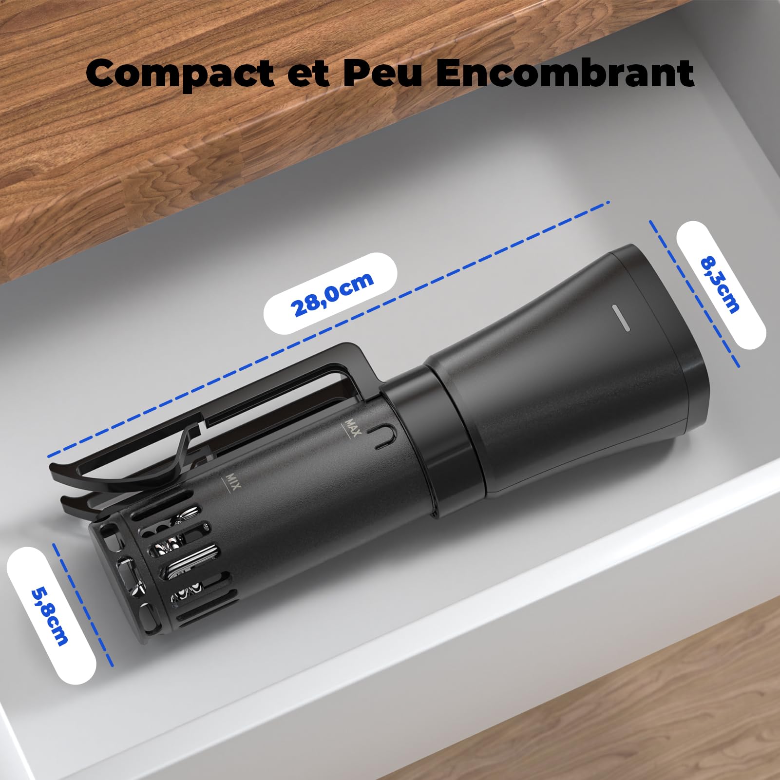 Cuiseur Sous Vide Thermoplongeur Cuisson Sous Vide avec Fonction de Réservation 1000W Calculateur d'Immersion Cuisinière Thermostat Réglable pour un Contrôle Précis de la Température