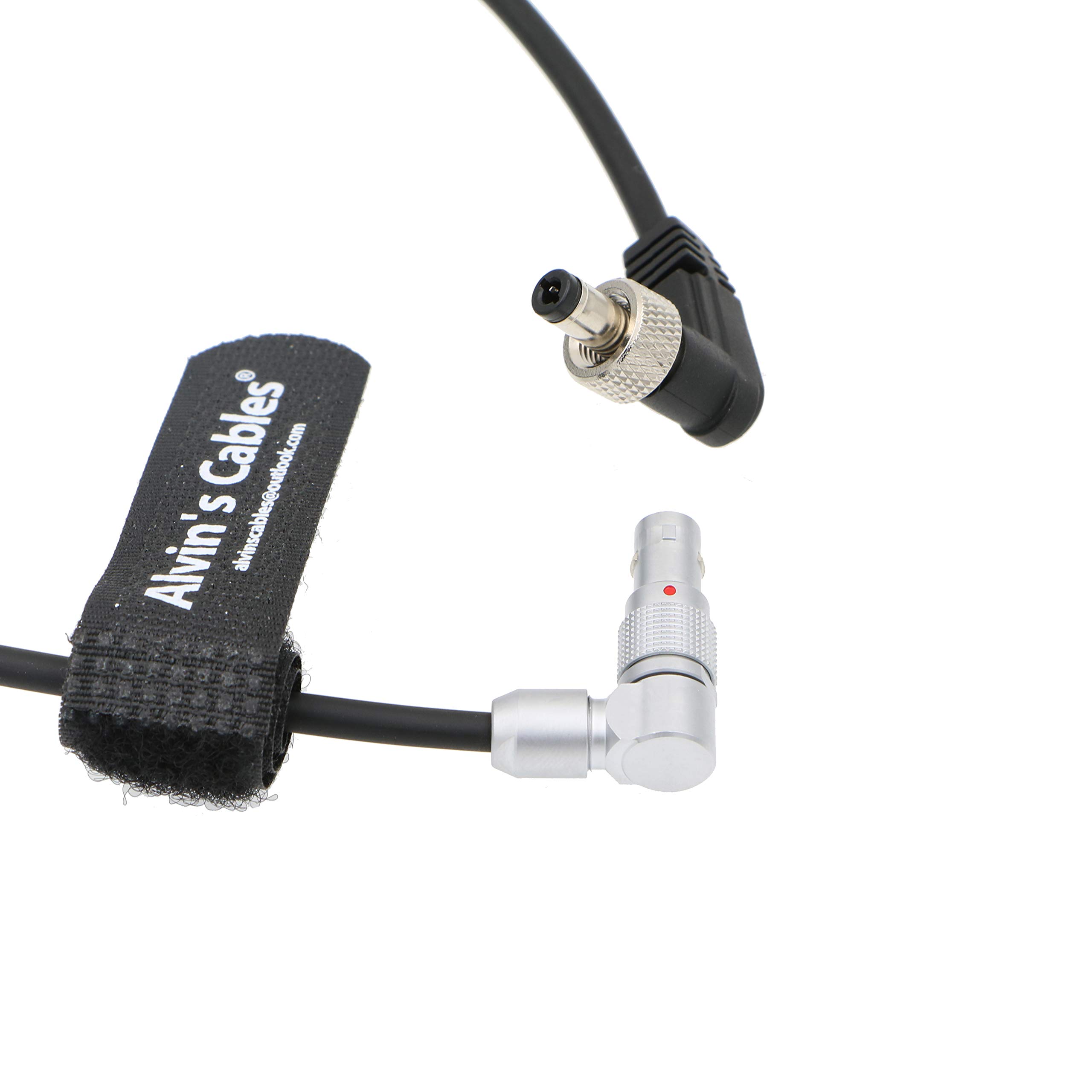 Alvin's Cables Z CAM E2 S6 F6 F8 Cable de alimentación Locking DC a Giratorio 2 Pines Macho Ángulo Recto para Atomos Shinobi Ninja V OSEE G7 Monitor Ajustable 90 Grados 2 Pines Macho Cable 45cm