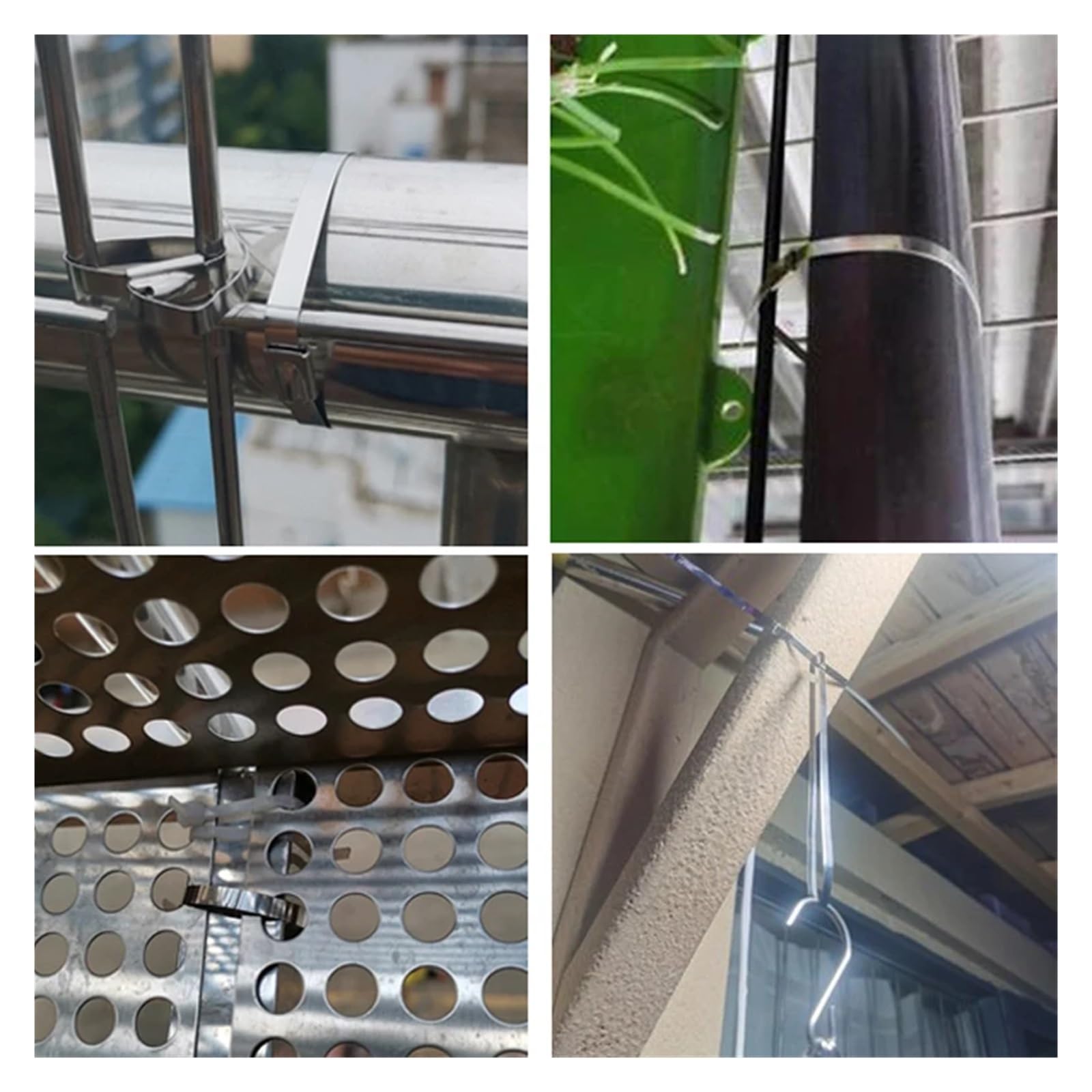 LYVQZPWLRcâble en acier inoxydable, Lot de 20 serre-câbles autobloquants en acier inoxydable de 7,9 mm, avec fermeture éclair, multifonctions, longueur: 100/200/300/400 mm(7.9X250mm)