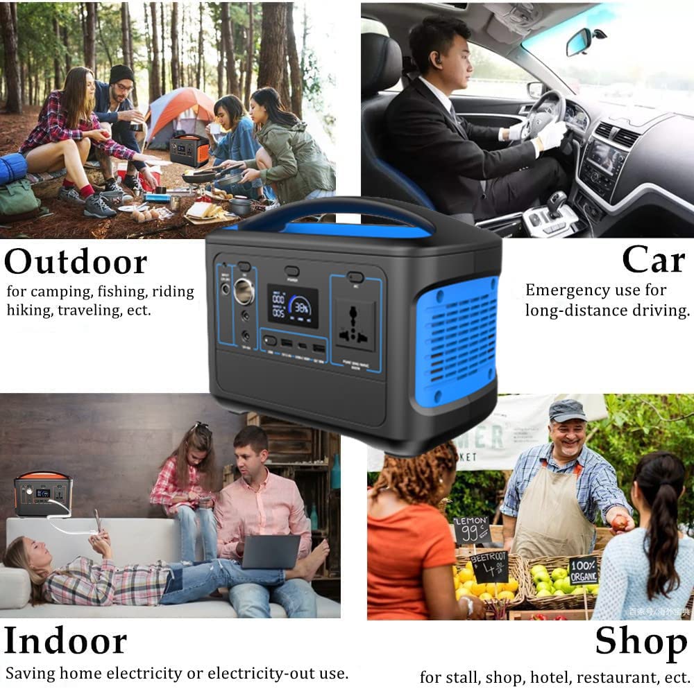 Estación de energía portátil de 600 WH con Panel Solar de 100 W, Tablero Solar Plegable y generador de Fuente de alimentación de Almacenamiento de energía para Acampar en vehículos recreativos, aven