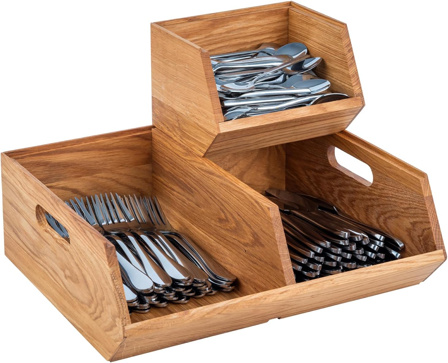 APS 11728 Buffet Box, 17.5 x 15.5 cm, Height: 12.5 cm, Oak Wood, Oiled