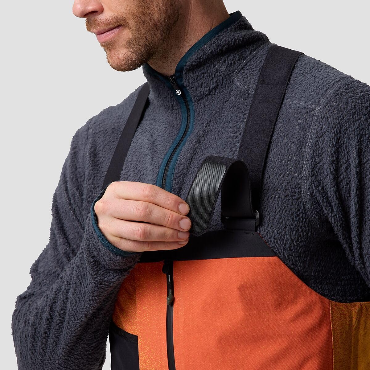 Backcountry, Cottonwoods LT Xpore 3L Bibs - Men's, Boundary Orange Ombre/Black, L - Image 7