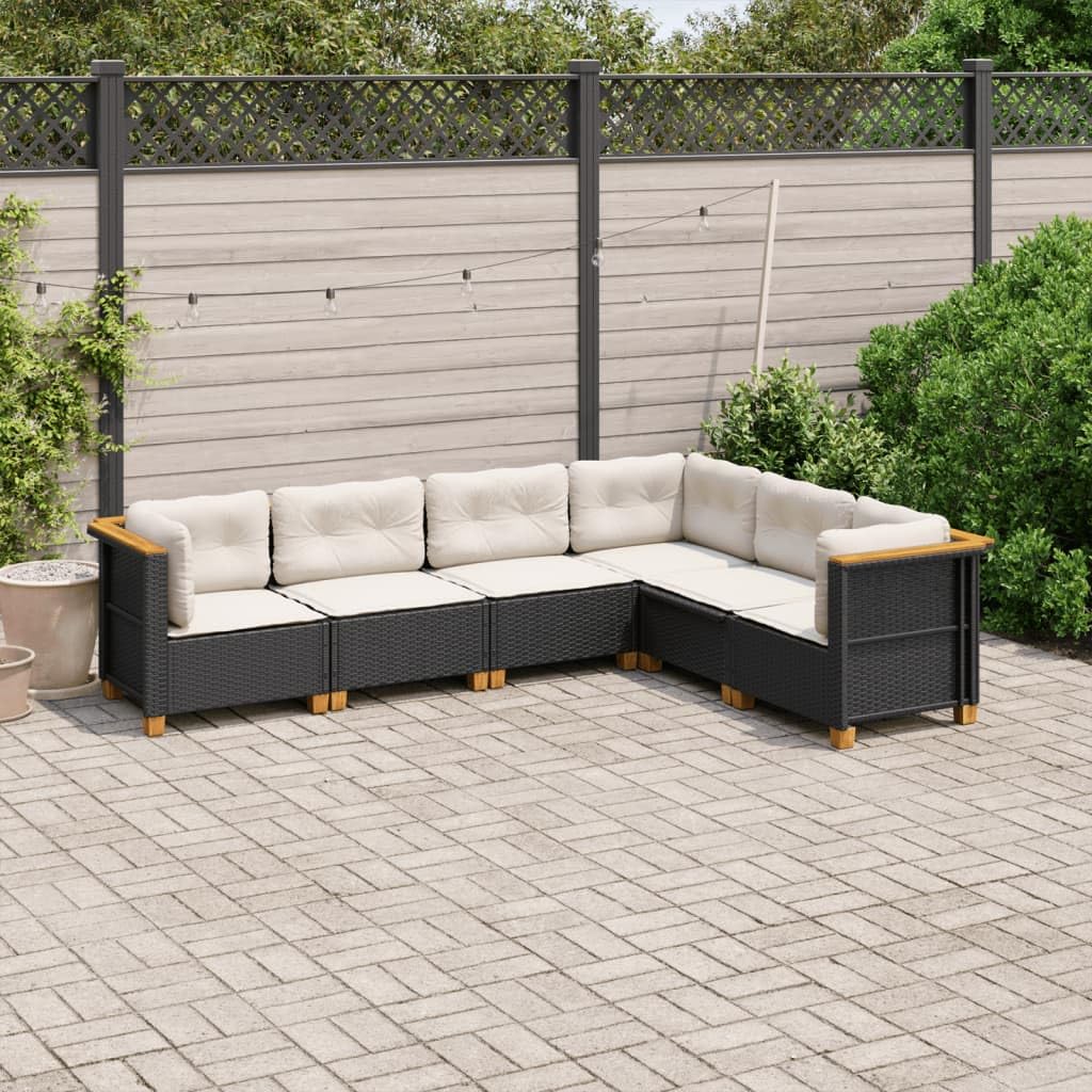 Salon de jardin résine tressée noire Solivagant 6 pcs pour remplacer votre mobilier instable