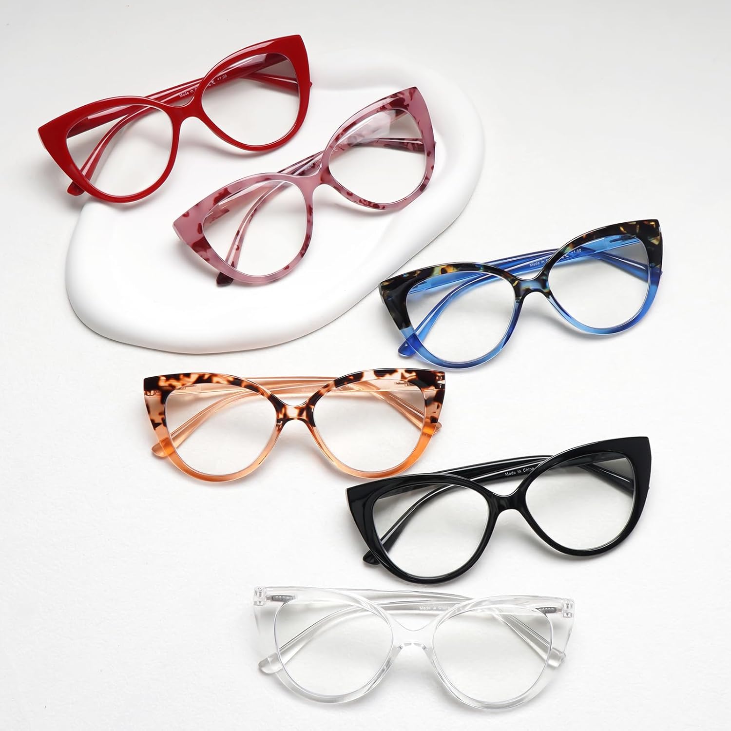 CLASAGA Reading Glasses for Women Blue Light Blocking Cat Eye Computer Readers Stylish Eyeglasses Spring Hinge - Image 7