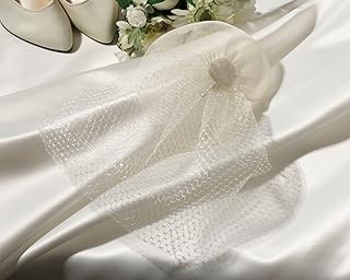 Lillian Rose Womens Vintage Ivory Fascinator Birdcage Veil, Ivory