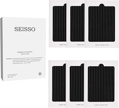 SEISSO Carbon Activated Refrigerator Air Filter Replacement Compatible with Frigidaire and Electrolux 242047801, 242047804, 242061001 6
