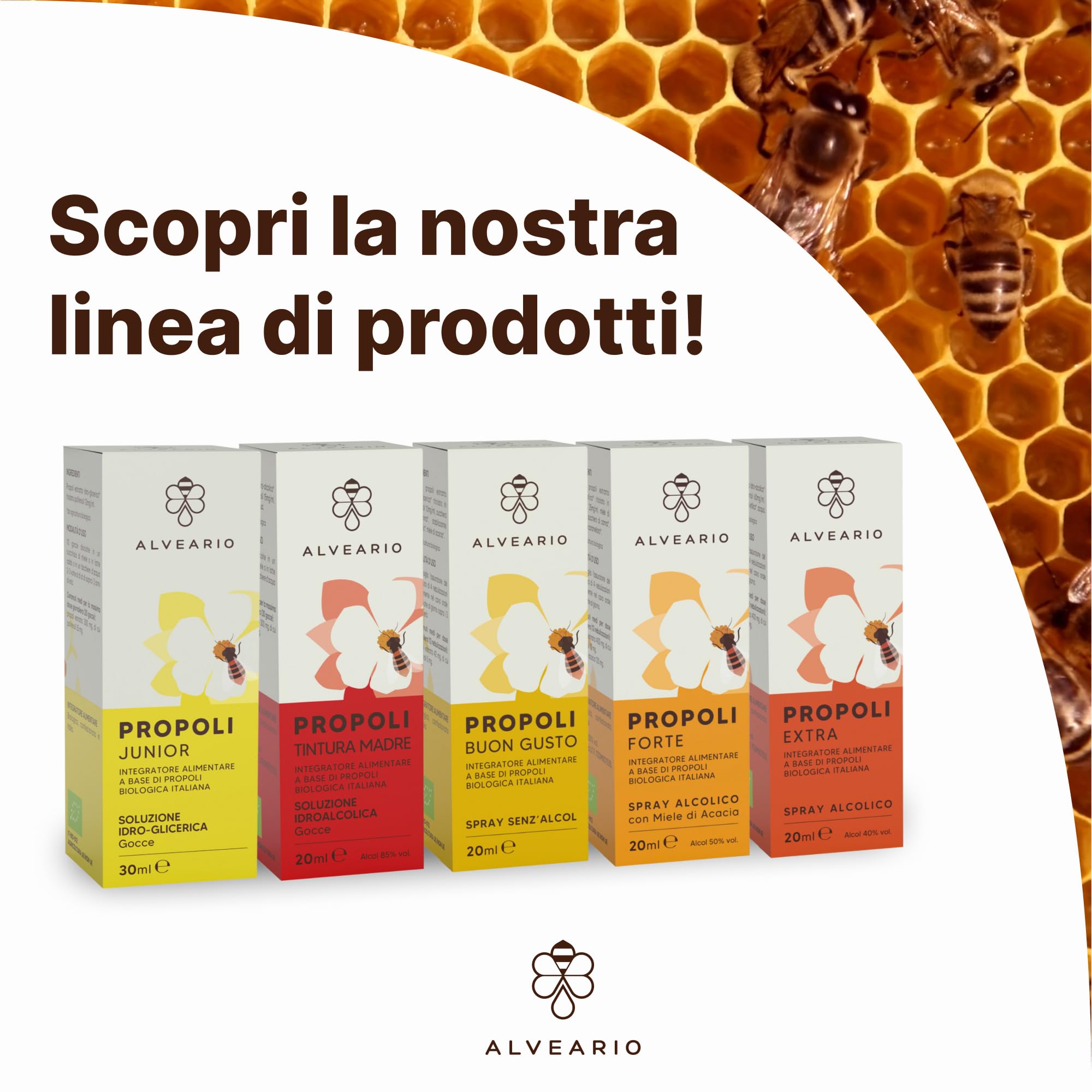 ALVEARIO Propoli + Vitamina D e Zinco | Rafforza Difese immunitarie 120 compresse adulti e bambini | Protegge dal Mal di Gola, Allevia la Stanchezza Fisica e Mentale