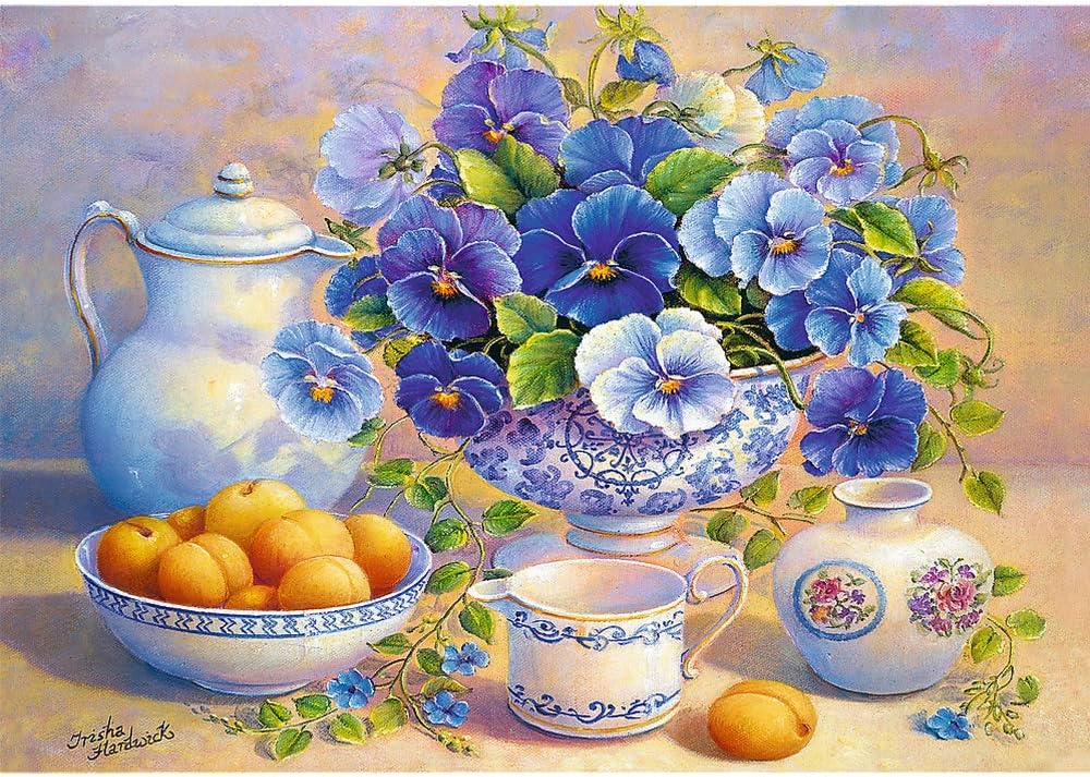 Trefl Blue Bouquet 1000 Piece Jigsaw Puzzle Red 27"x19" Print, DIY Puzzle, Creative Fun, Classic Puzzle for Adults and Children from 14 Years Old