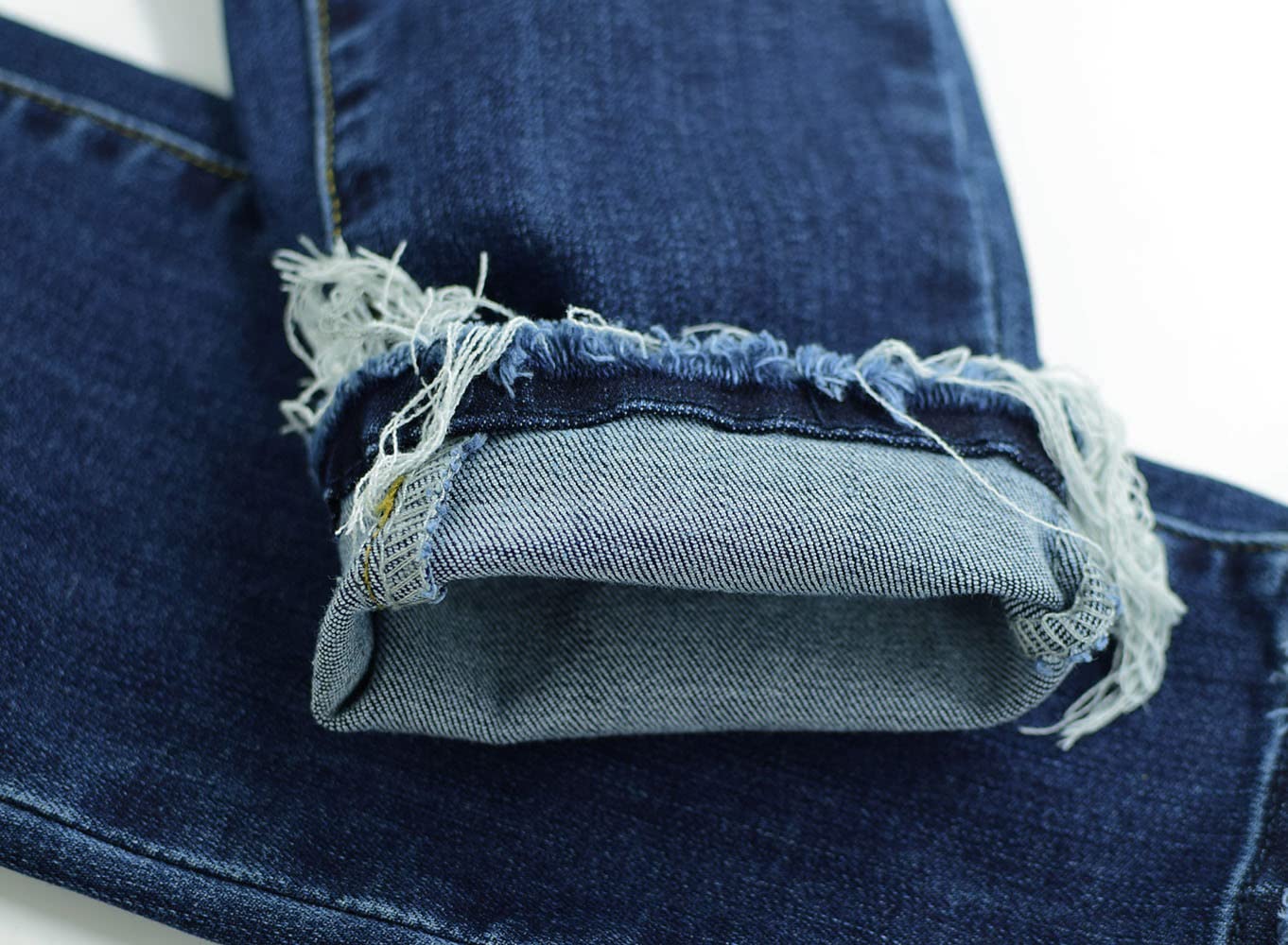 Dninmim Jeans moulants taille haute pour femme printemps été décontracté slim pantalon crayon, bleu, S