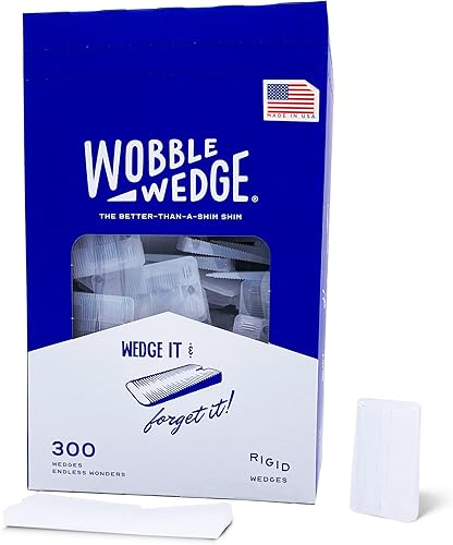 Wobble Wedge, cuñas de instalación duras, transparentes, frasco de 300 unidades