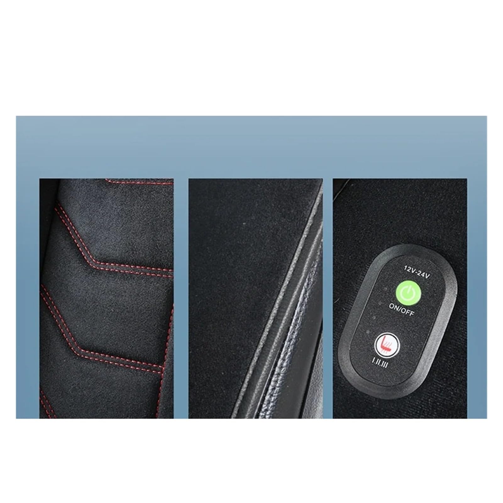 Fundas Asientos Coche 2019 Cojín con Calefacción para Coche Asiento Individual Invierno Eléctrico Doble 12v Pinzas Asiento Coche Juego(Brown 1 Pcs)