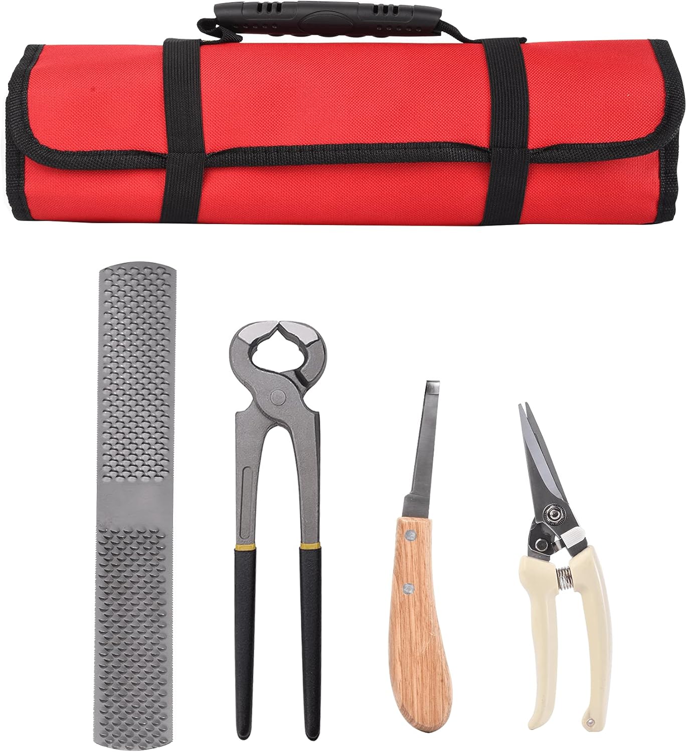 Buy IWONGO Horses Farrier Hoof Tool Kit with Roll Pack Rasp Hoof