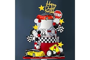 DRWATE Racing Car Cake Toppers