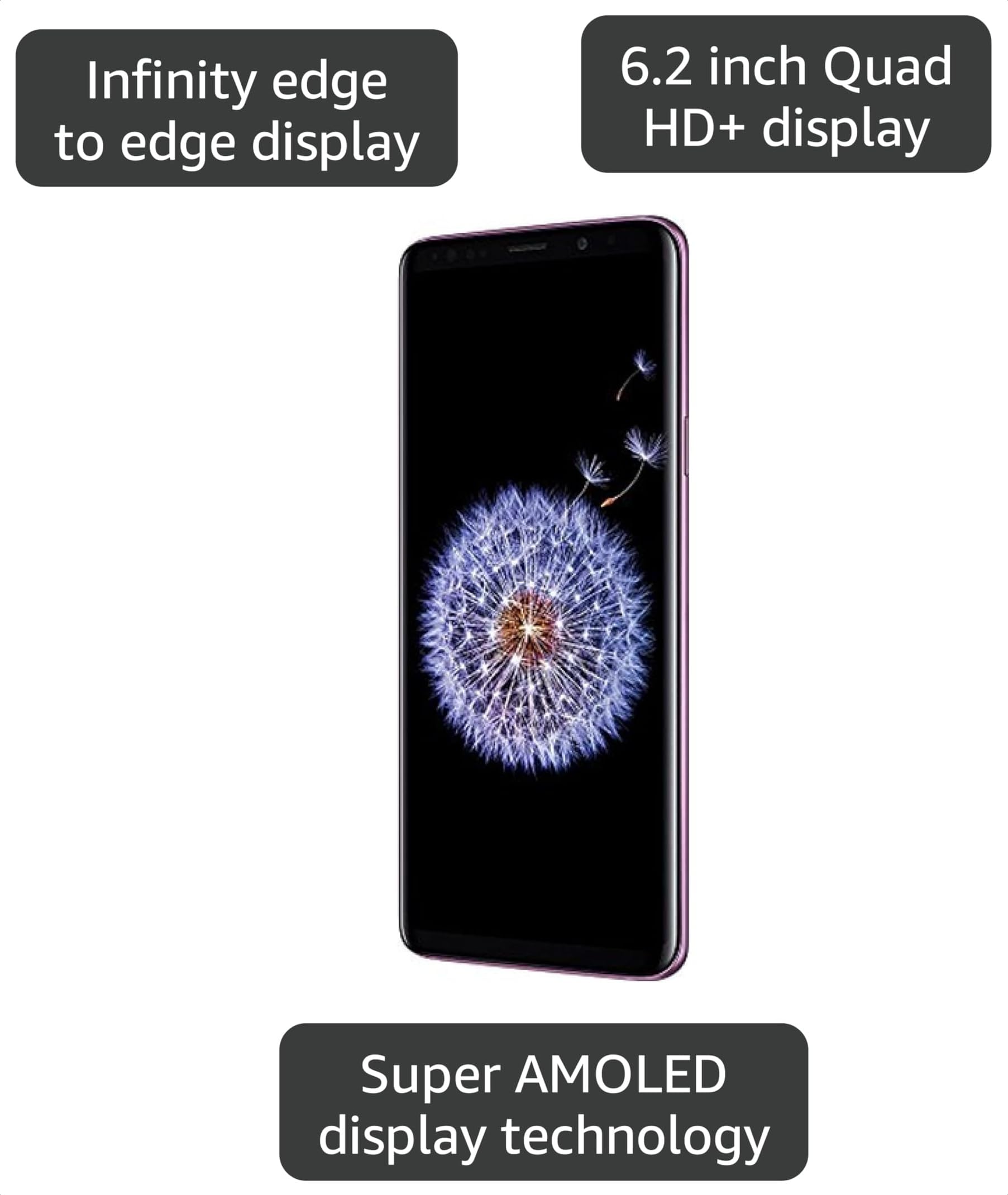 Amazon.com: SAMSUNG Galaxy S9+ 64GB, Lilac Purple | Factory