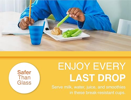 Miniatura 4 de Arrow Home Products Sip-A-Cup con popote integrado, 10 onzas, paquete de 4 – ideal para uso diario – sin BPA, fabricado en los Estados Unidos,