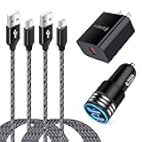 Type C Samsung Charger Fast Charging for Samsung Galaxy S25FE/S25 Ultra/S25 Plus/S25 Edge/A16 5G/S24 Ultra/A17/A36/A56/A26/A54//S23/S22, USB C Charger Cable Charger Android Cord 6FT+Wall Adapter 18W