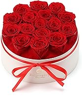 Roseshy 16pcs Red Preserved Forever Roses in Velvet Gift Box - Valentine's Day Gifts for Wife, Girlfriend, Mom