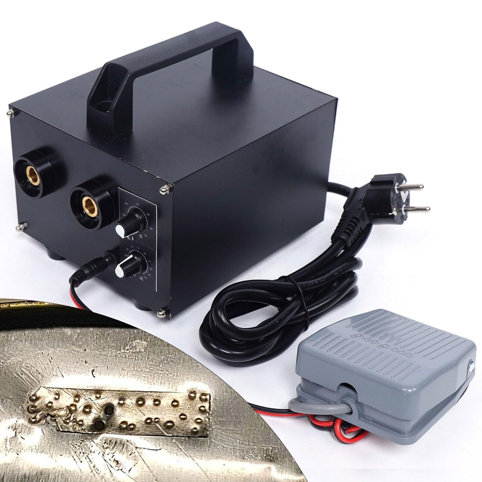 Soldadora por puntos de 220 V, máquina de soldar con batería de 1600 A, soldador profesional para soldadura precisa para montaje y mantenimiento de vehículos eléctricos, construcción de maquetas