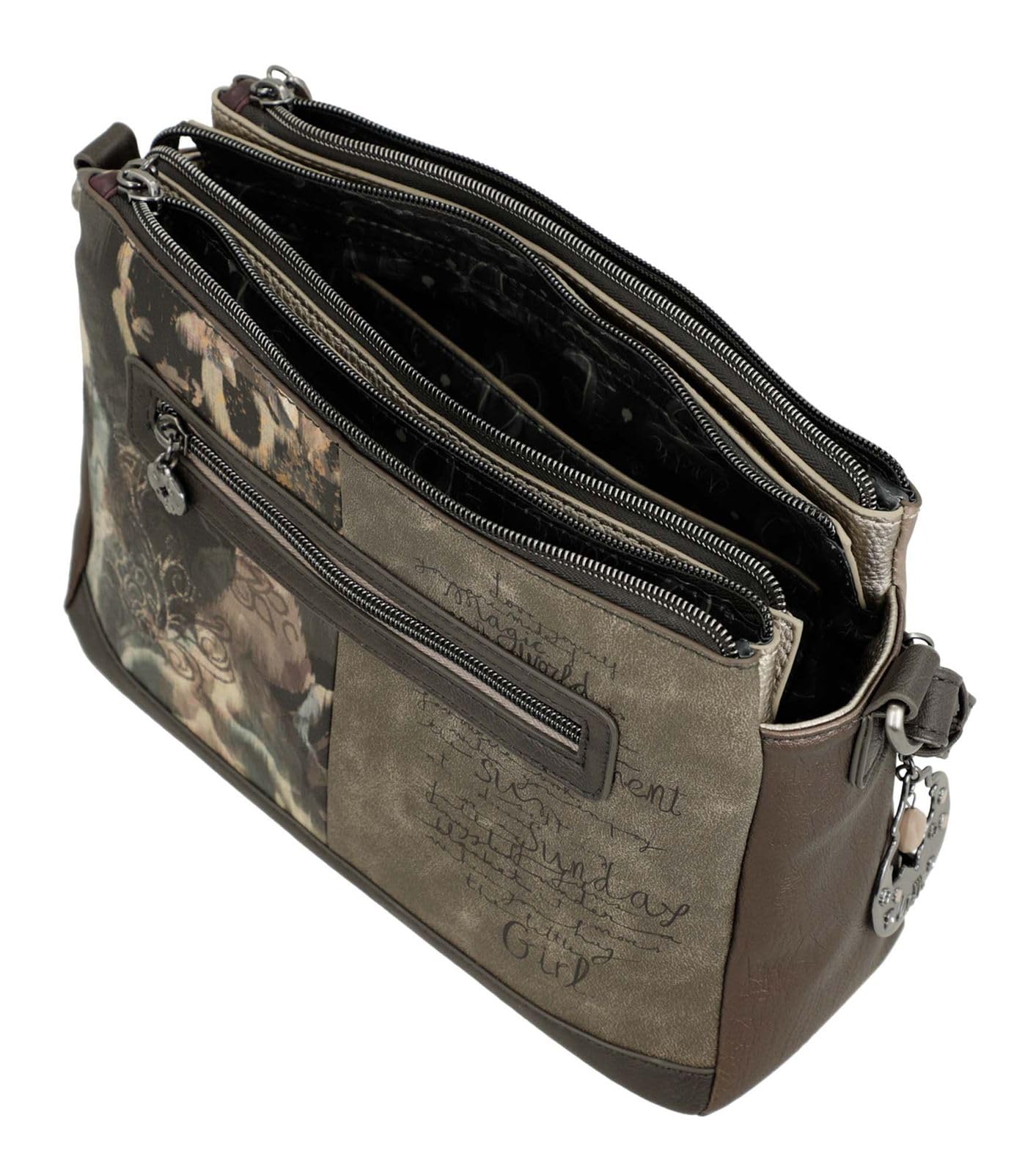 Anekke bolso bandolera Real 3 Compartment Crossbody Bag Multicolor