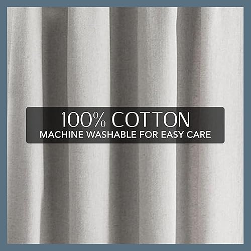 Miniatura 4 de Elrene Home Fashions Tucker - Cortinas de ventana con botón sólido para cocina o baño, 30 x 24 pulgadas, gris, juego de 2