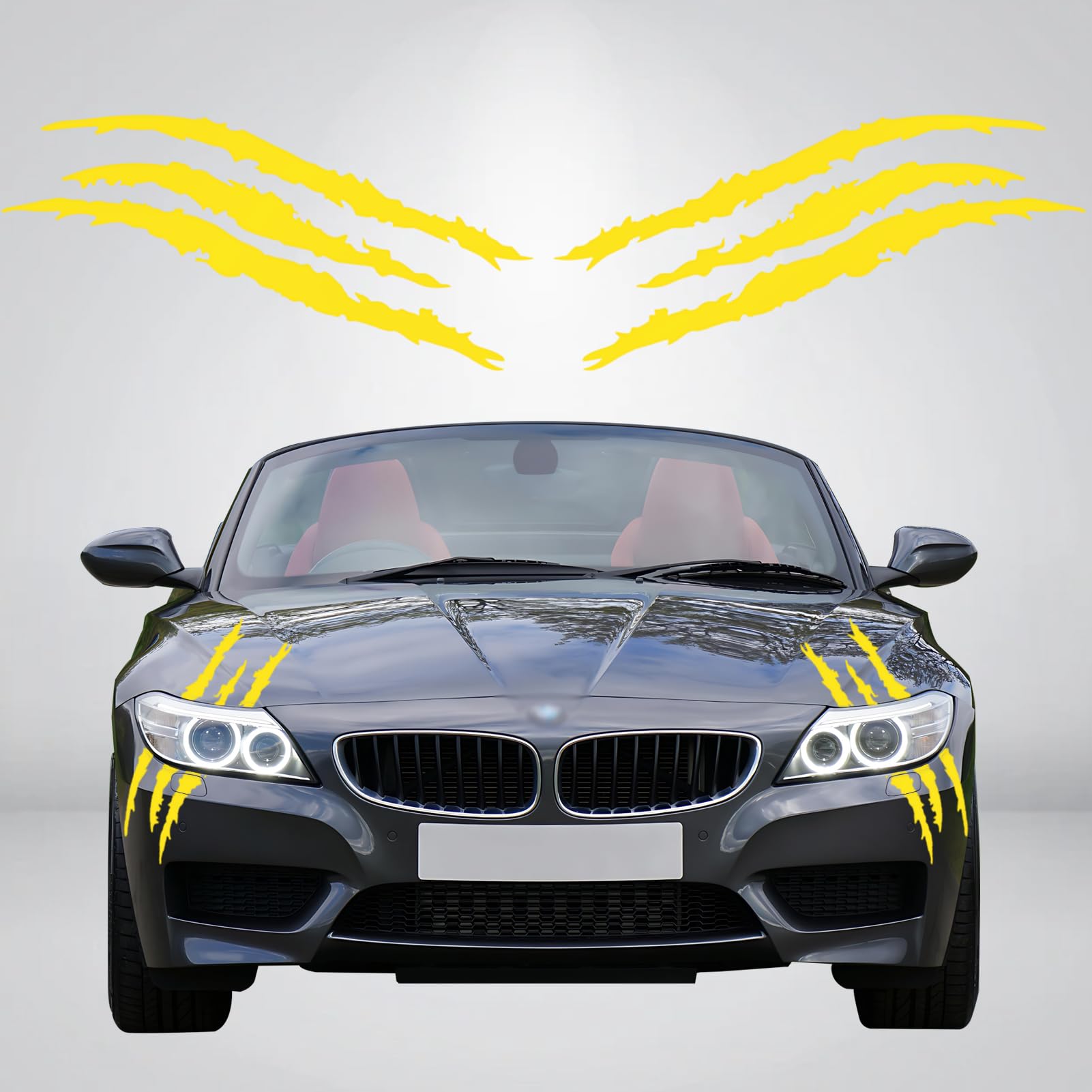 Claw Marks Car Decal, Headlight Car Sticker, Stripes Scratch Car Decals for Sports Cars SUV Pickup Truck Window Motorcycles