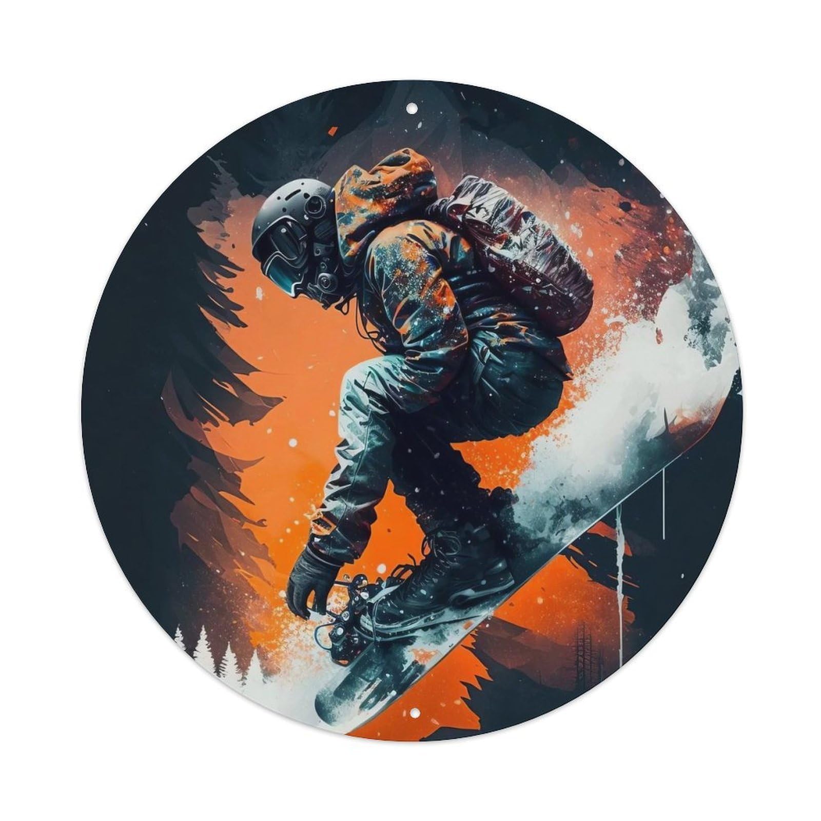 Extreme Sports Snowboard Snowfield Leap Legend Metal Tin Sign