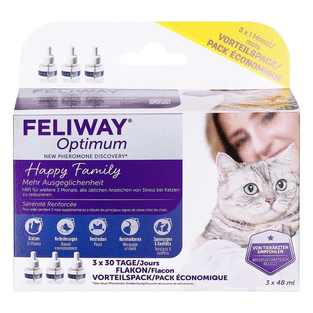 Feliway Optimum Nachfüllpackung lsg.f.vern.katzen Vorteilsp. 3X48 ml
