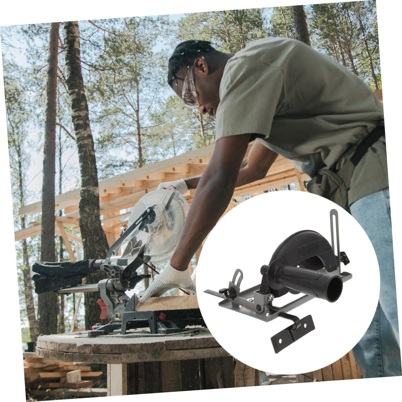Angle Grinder Cutting Stand with Metal Saw Blades Angle Conversion Base and Guide Ruler for Power Tool Accessories Suitable for Electric Grinder Cutting Tasks