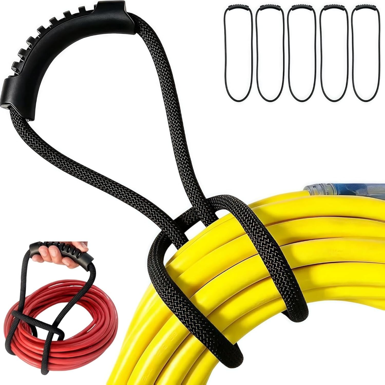 Extension Cord Storage Strap & Vacuum Hose Holder - Suitable for Pool Hoses, Garden Hoses, Power Cords, Cables, Ropes