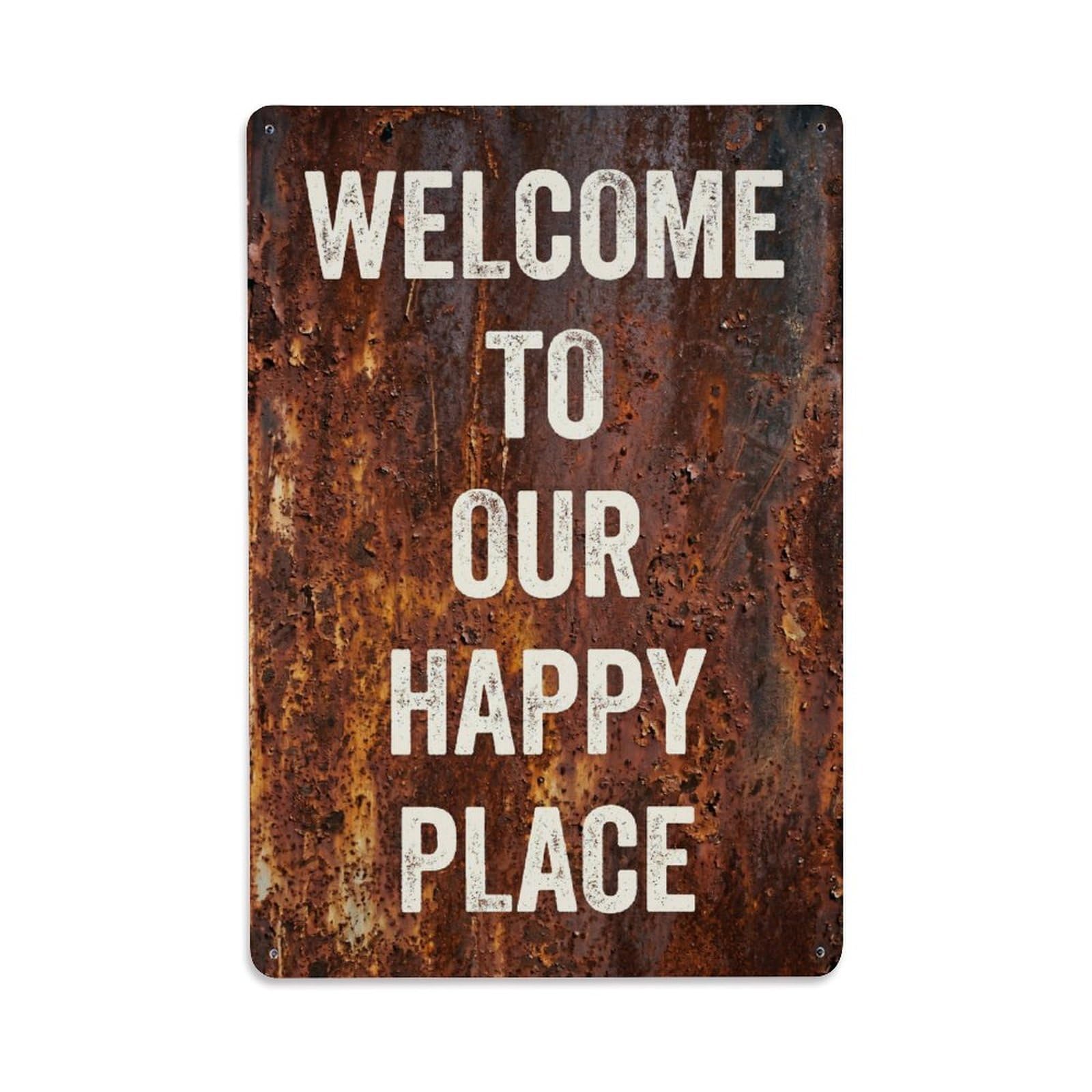 Industrial Welcome Vintage Hallway Vintage Metal Tin Sign Plaque Wall Decor for Cafe, Club, Garden Metal Poster 8x12Inch