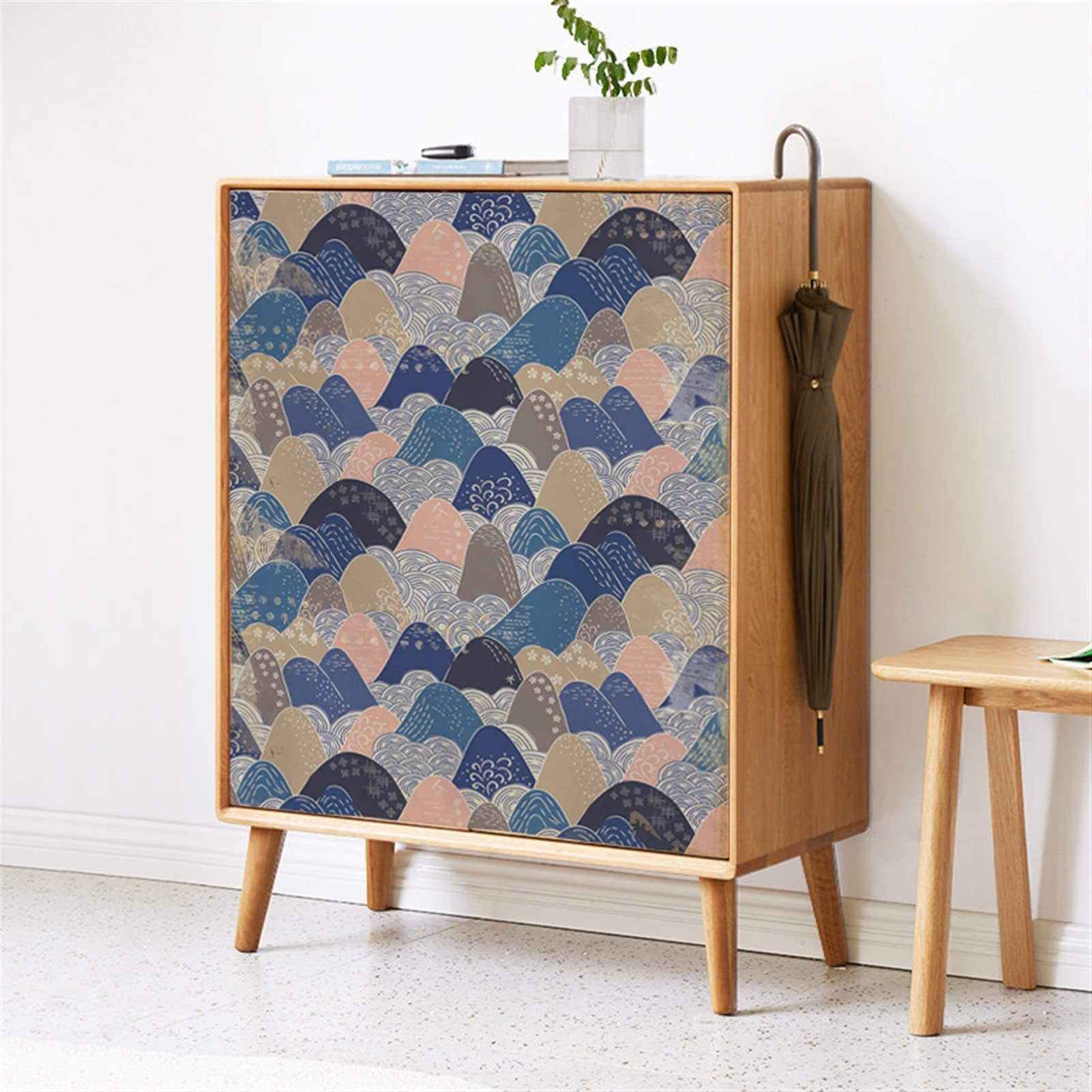 Liveinu Cabinet Curtains for Kitchen Waredore Bathroom Dust Proof Curtain for Shelves Wall Panel Hanging Doorway Noren Hook & Loop Install 15.6" W x