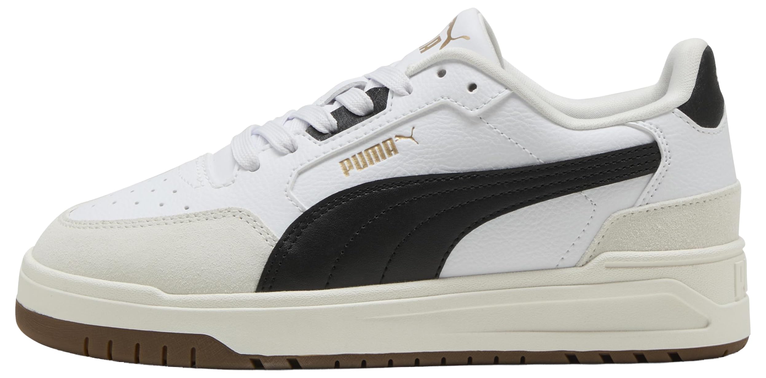 PUMA Shuffle Downtown LO OG JR Sneaker, White Black-Vapor Gray, 6 UK