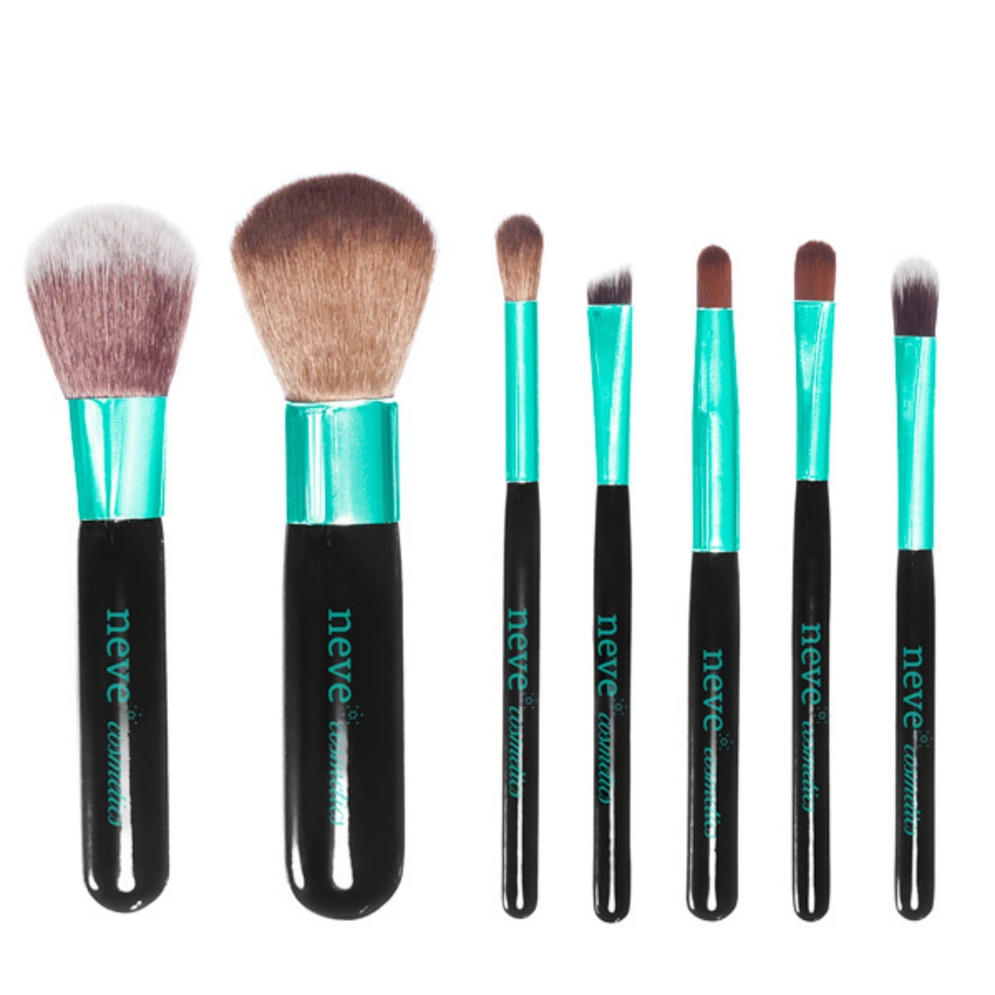 Neve Cosmetics set pennelli da viaggio in pratica trousse con pochette a zip | "​Trucco Aqua"