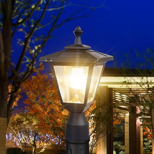 Miniatura 2 de ST4330Q-A - Lámpara solar para postes de luces de aluminio fundido a presión para exteriores, 100 lúmenes, base de ajuste de 3 pulgadas para montaje