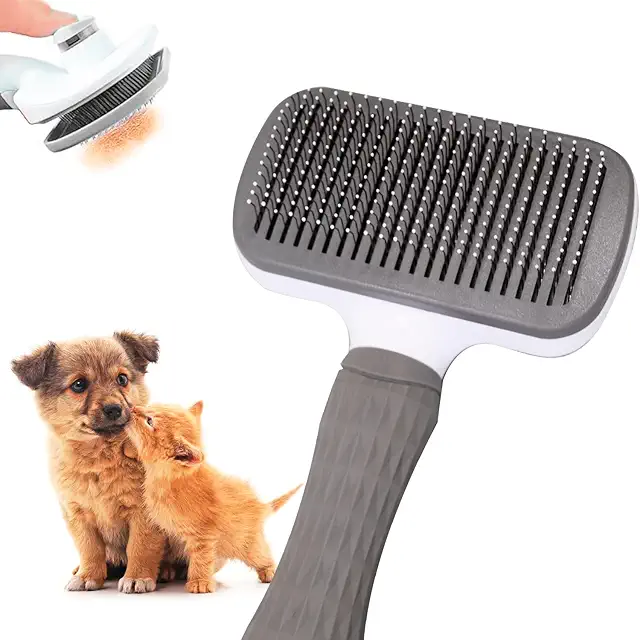 Brosse Autonettoyante Edipets pour Chiens et Chats - Élimine Poils Morts