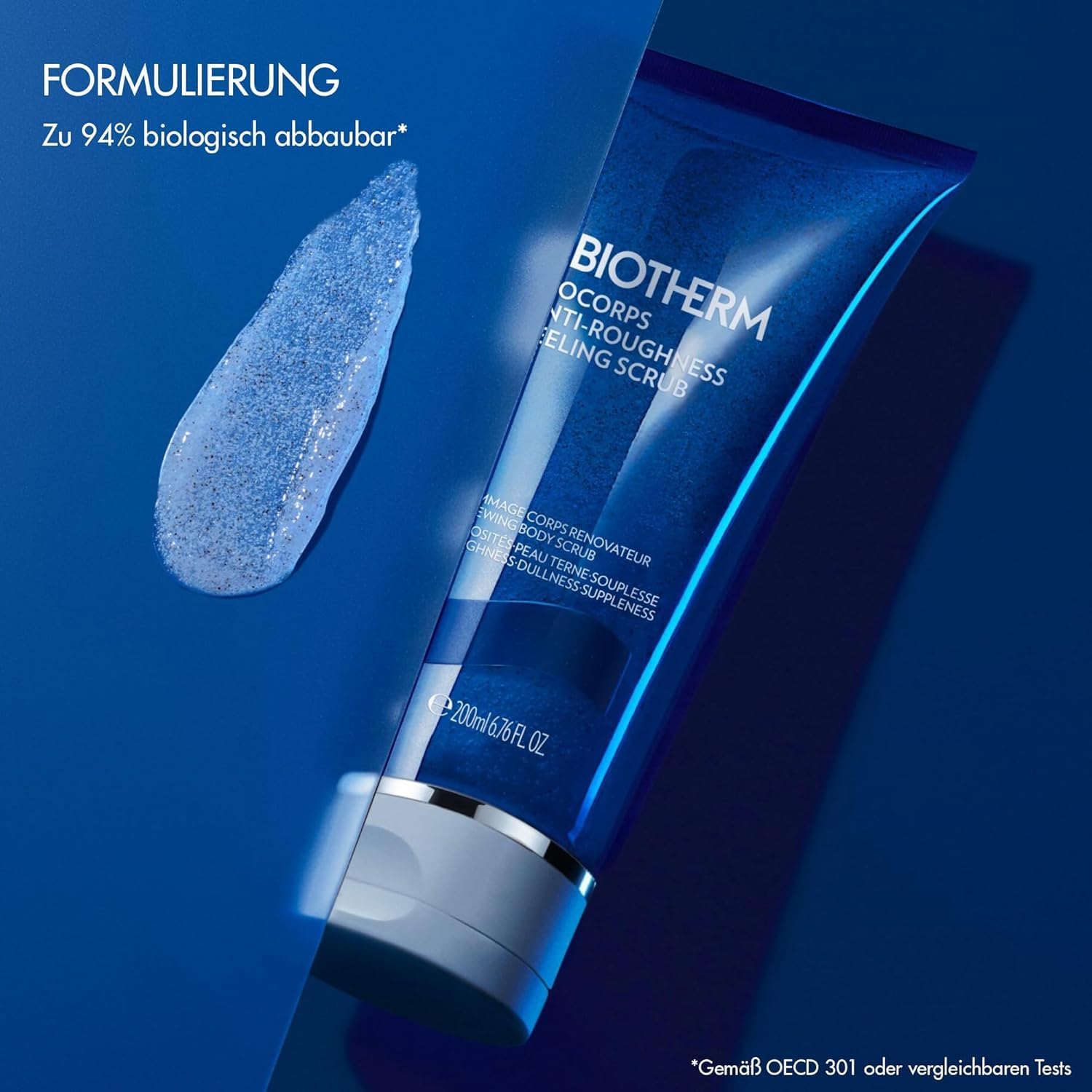 Biotherm Biocorps Body Scrub, Körperpeeling gegen rauhe Haut, erneuernder Body Scrub, für jeden Hauttyp, 200ml