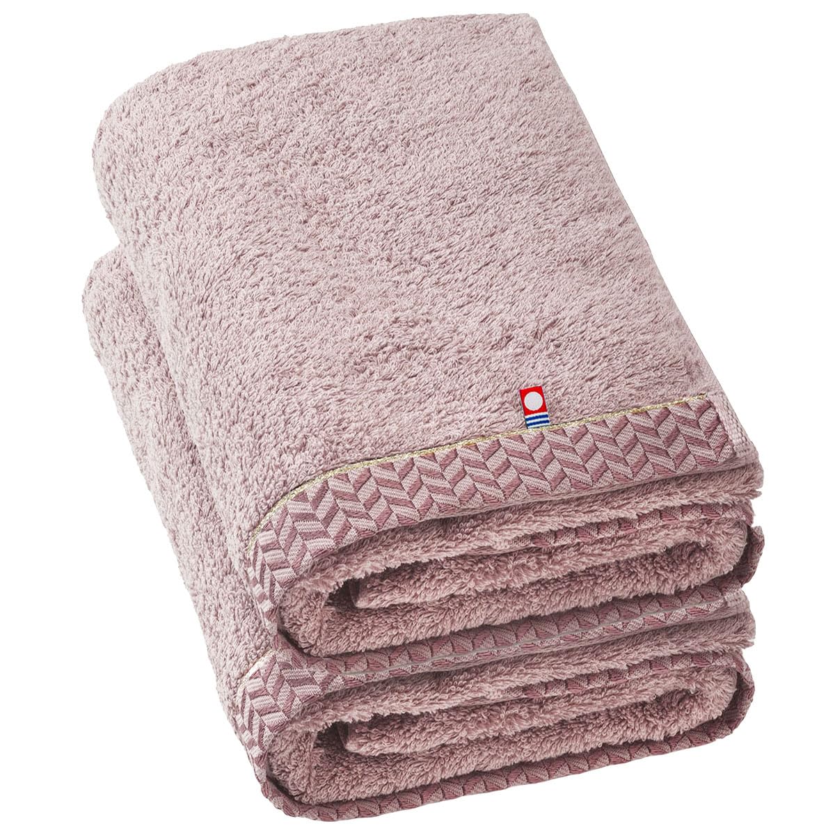 Imabari Towel Bath Towel Imabari 100% Cotton 2-Piece Set Super Thick Premium High-Quality Long Pile Twisted Yarn Rose (Pink) Fluffy Soft Quick-Drying Instant Absorption Made in Japan Imabari Towel Set