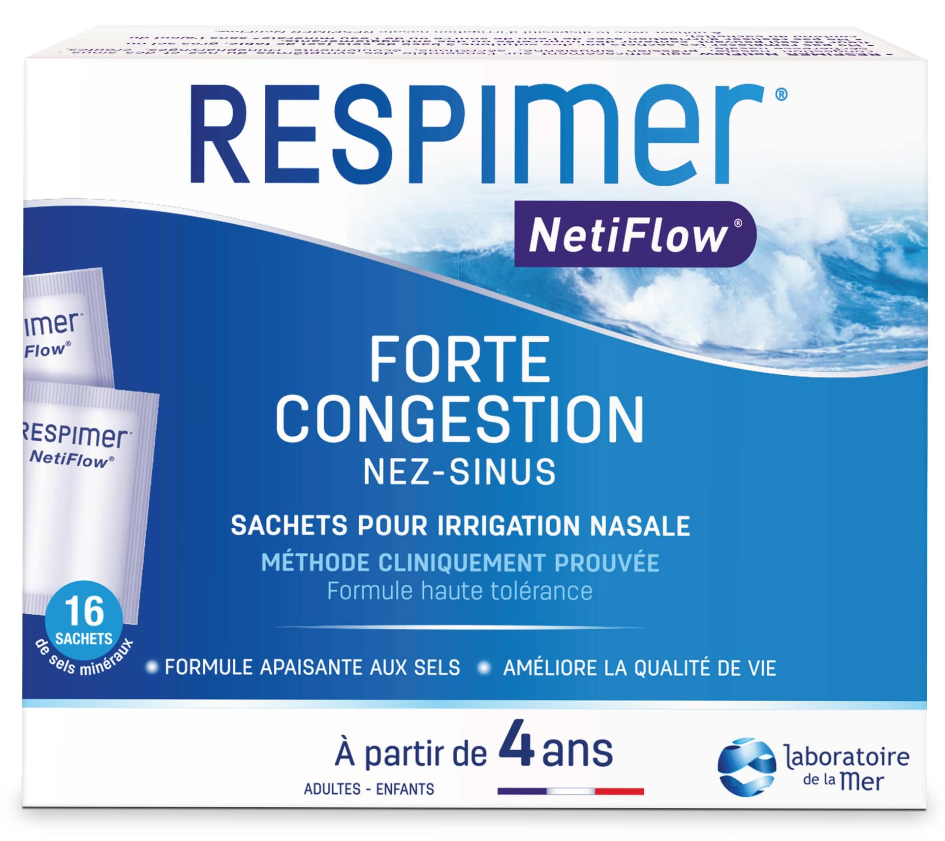 RESPIMER NetiFlow Bolsas de sales minerales para riego nasal - Juego de 3 cajas de 16 bolsas (3)