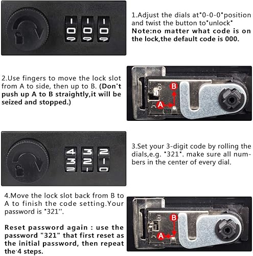 Miniatura 7 de KYODOLED Caja de dinero mediana con cerradura de combinación, caja de dinero de metal con bandeja de dinero para caja de seguridad de 7.87 x 6.30 x