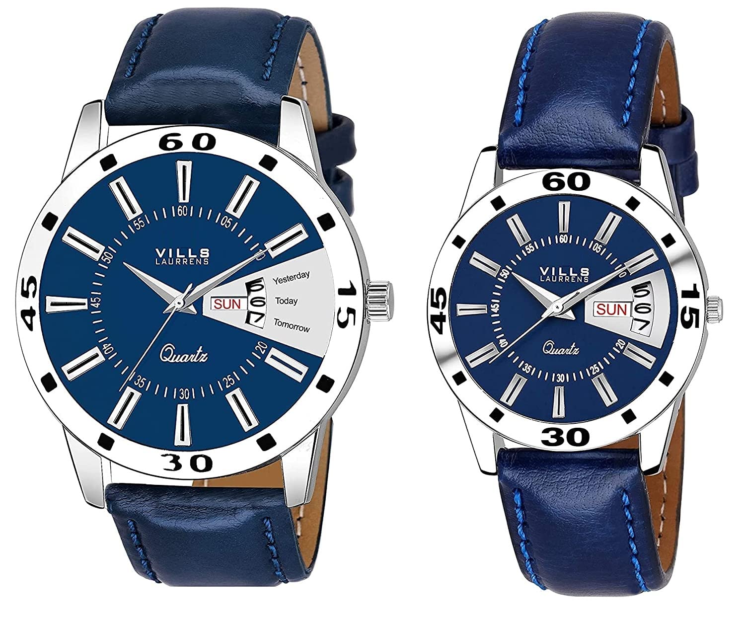 VILLS LAURRENS Pack of 2 Day and Date Analogue Couple Watch for Men and Women (VL-1093+7028) (B07HKDQWQD) Amazon Price History, Amazon Price Tracker