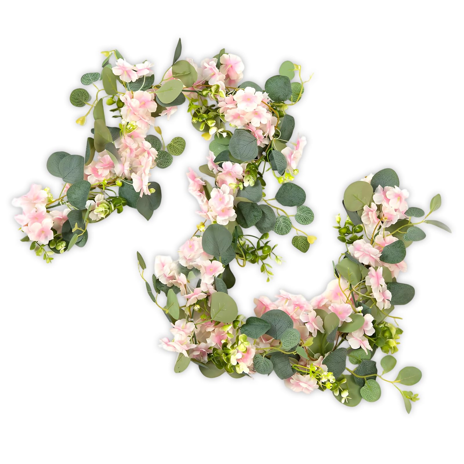 Mekalero and Fabric Artificial Greeneries Garlands with Bendable Branch Home Ornament Wedding Decoration Faux Herbage Deck