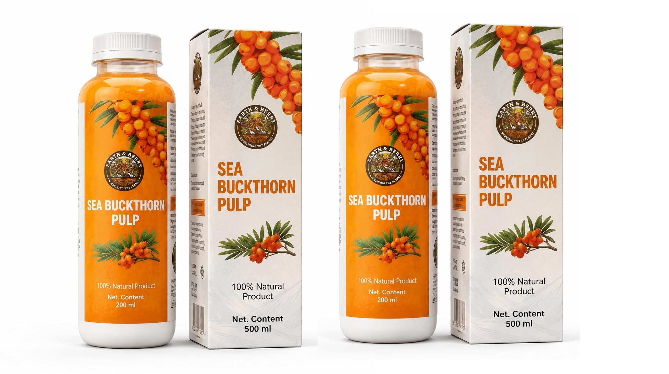 Sea Buckthorn Pulp 100% Natural 500 ml | Rich in Vitamin C, Omega-7 Source, Himalayan Origin, Superfruit Berry Pulp, Traditional Superfood (Pack of 2)-image-31