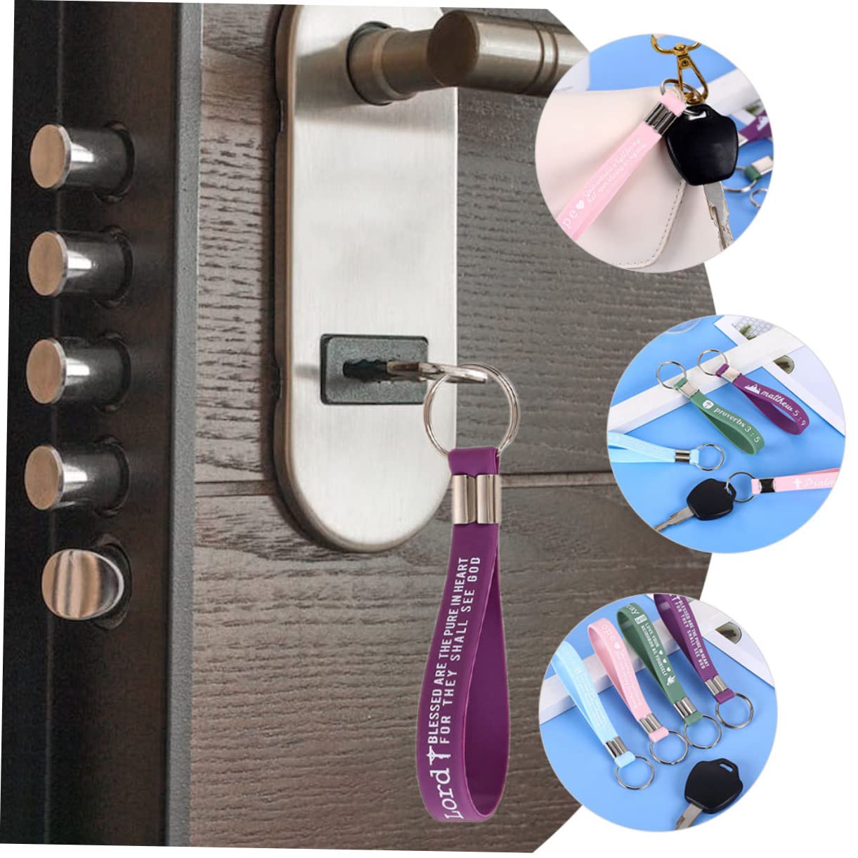 Yardwe 8 Piezas Llavero De La Biblia Llaveros Cristianos Para Mujer s Religiosos De La Biblia Para Mujer Flexible Miss Decoraciones Gel
