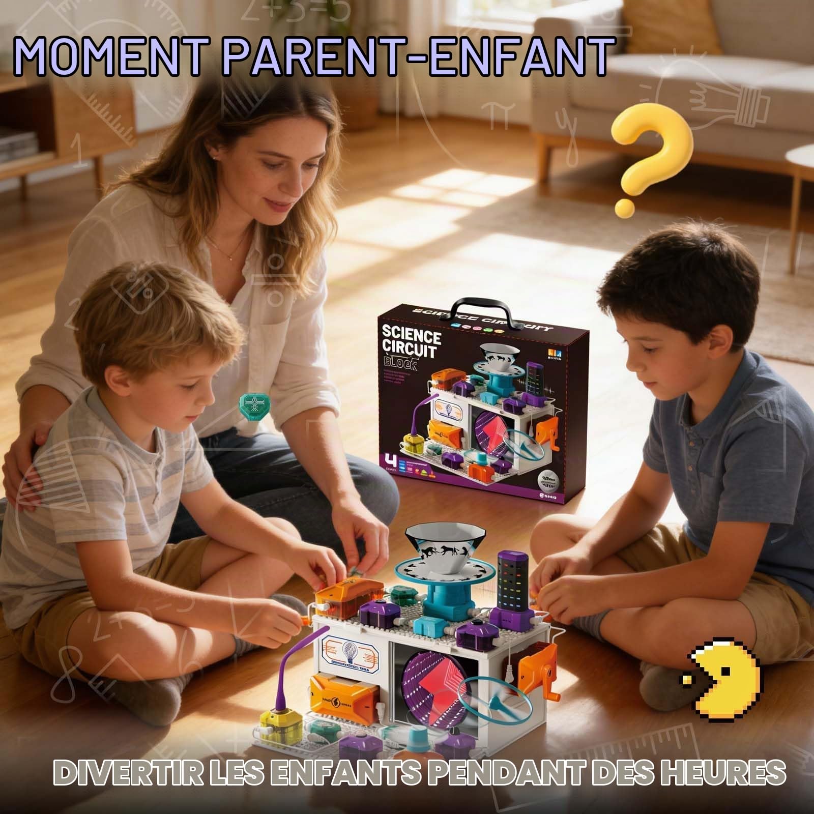Expériences pour enfants à partir de 3 ans, boîte d'expérimentation STEM sur l'électrotechnique, 45 pièces et plus de 380 expériences, jouet éducatif et éducatif, cadeau idéal pour garçons et filles