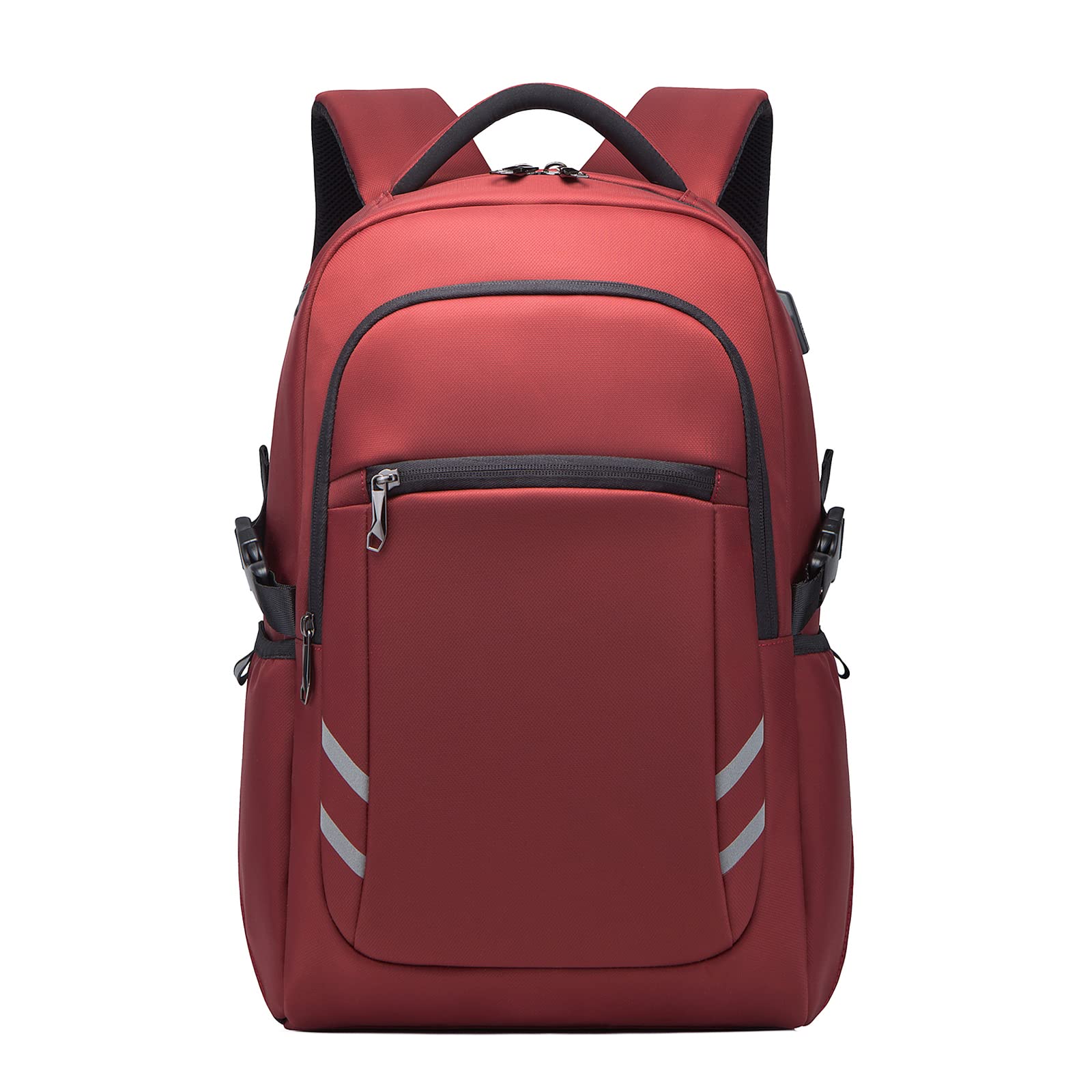 FANDARE Mochila de Viaje Gran Capacidad con Puerto de Carga USB, Mochila Ligera y Resistente para Ordenador de 15.6 Pulgadas, Incluye Correa para Equipaje, Tiras Reflectantes